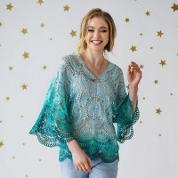 Ready-made Oversized Blouse SONIA in light turquoise - green turquoise - emerald colors